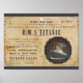 RMS TITANIC BOARDING ADVERTEREN POSTER (Voorkant)