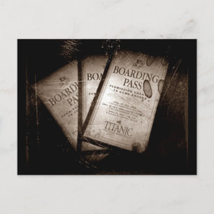 RMS Titanic Boarding Passes Briefkaart