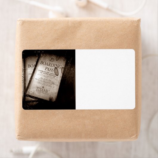 RMS Titanic Boarding Passes Etiket (Insitu)