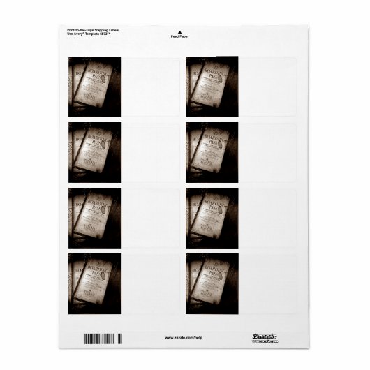 RMS Titanic Boarding Passes Etiket (Full Sheet)