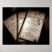 RMS Titanic Boarding Passes Poster (Voorkant)