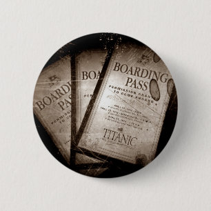 RMS Titanic Boarding Passes Ronde Button 5,7 Cm