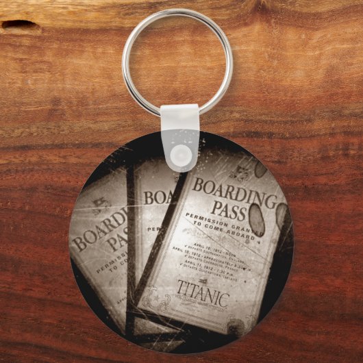RMS Titanic Boarding Passes Sleutelhanger (Voorkant)