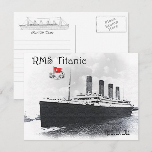 RMS Titanic Briefkaart (Voorkant / Achterkant)