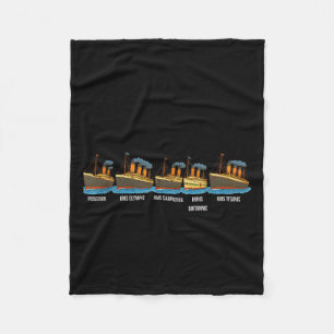 RMS Titanic Britannic Poseidon Carpathia Beroemd S Fleece Deken