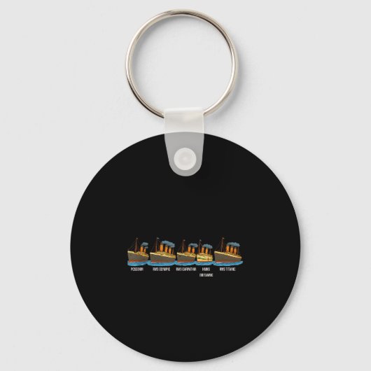 RMS Titanic Britannic Poseidon Carpathia Beroemd S Sleutelhanger (Voorkant)