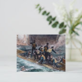 RMS Titanic Crew Escapes Behemoth Sinks Briefkaart (Staand voorkant)