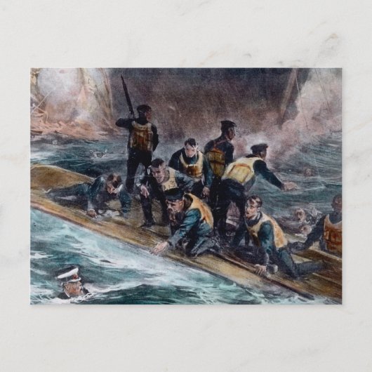 RMS Titanic Crew Escapes Behemoth Sinks Briefkaart (Voorkant)