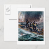 RMS Titanic Crew Escapes Behemoth Sinks Briefkaart (Voorkant / Achterkant)