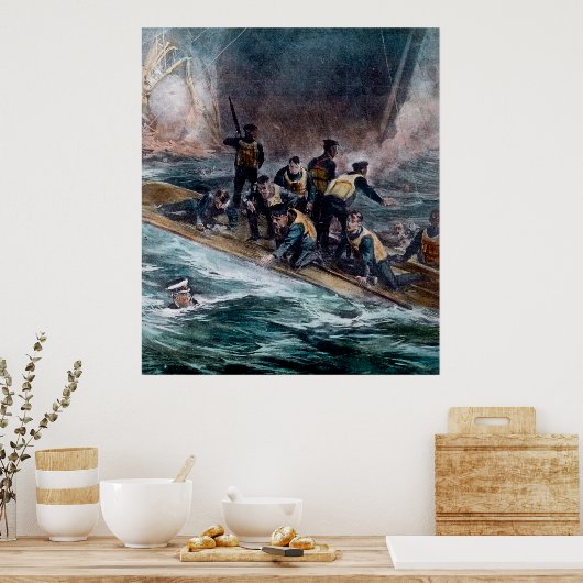 RMS Titanic Crew Members Saved  Poster (Keuken)