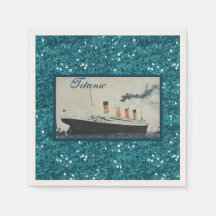 RMS Titanic Deep Blue Glitter White Star Line schi