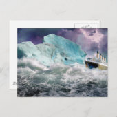 RMS Titanic en Iceberg Painting Briefkaart (Voorkant / Achterkant)