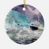 RMS Titanic en Iceberg Painting Keramisch Ornament (Voorkant)