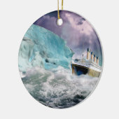 RMS Titanic en Iceberg Painting Keramisch Ornament (Links)