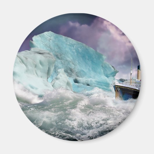 RMS Titanic en Iceberg Painting Magneet (Voorkant)