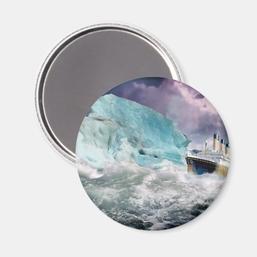 RMS Titanic en Iceberg Painting Magneet (Voorkant / Achterkant)