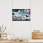 RMS Titanic en Iceberg Painting Poster (Keuken)