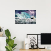 RMS Titanic en Iceberg Painting Poster (Thuiskantoor)