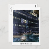 RMS Titanic Escape aan de Lifeboten. Briefkaart (Voorkant / Achterkant)