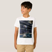 RMS Titanic Escape aan de Lifeboten. T-shirt (Voorkant volledig)