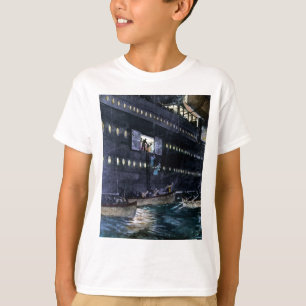 RMS Titanic Escape aan de Lifeboten. T-shirt