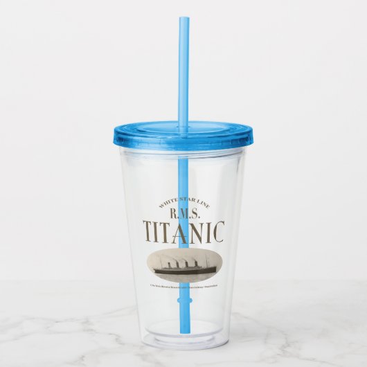 RMS Titanic Ghost Ship Sepia Acryltumbler Acryl Drinkbeker (Voorkant)