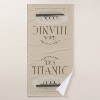 RMS Titanic Ghost Ship Sepia Bath Towel Badhanddoek
