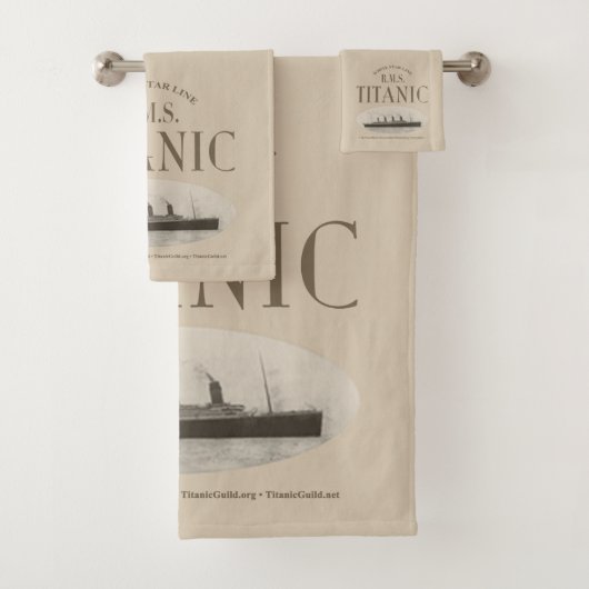 RMS Titanic Ghost Ship Sepia Bathroom Set Bad Handdoek (Insitu)