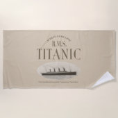 RMS Titanic Ghost Ship Sepia Beach Towel Strandlaken (Voorkant)