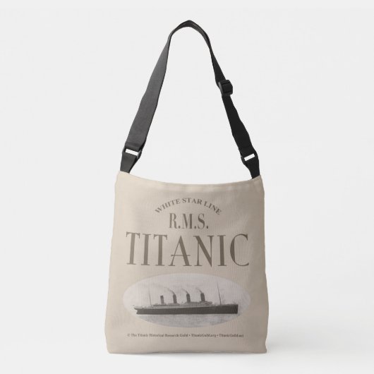RMS Titanic Ghost Ship Sepia Crossbody Bag Tas (Voorkant)