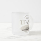 RMS Titanic Ghost Ship Sepia Frosted Glass Mok (Voorkant rechts)