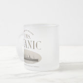 RMS Titanic Ghost Ship Sepia Frosted Glass Mok (Voorkant links)