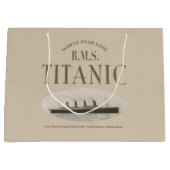 RMS Titanic Ghost Ship Sepia Gift Bag Large Groot Cadeauzakje (Voorkant)