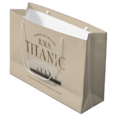 RMS Titanic Ghost Ship Sepia Gift Bag Large Groot Cadeauzakje (Voorkant Gekanteld)