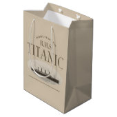 RMS Titanic Ghost Ship Sepia Gift Bag Medium Medium Cadeauzakje (Achterkant Gekanteld)
