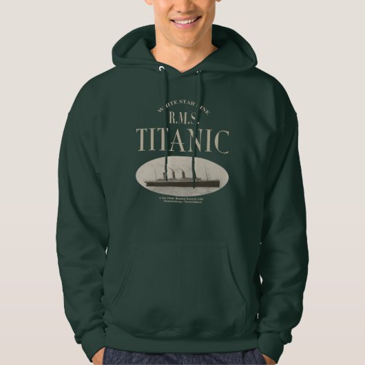 RMS Titanic Ghost Ship Sepia Hoodie (Voorkant)