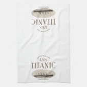 RMS Titanic Ghost Ship Sepia Kitchen Towel Theedoek (Verticaal)