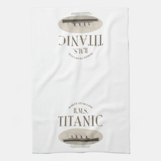 RMS Titanic Ghost Ship Sepia Kitchen Towel Theedoek