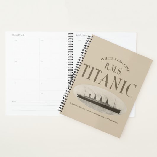 RMS Titanic Ghost Ship Sepia Planner (Display)