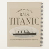 RMS Titanic Ghost Ship Sepia Planner (Achterkant)
