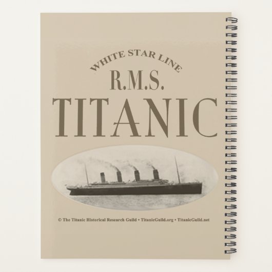RMS Titanic Ghost Ship Sepia Planner (Achterkant)