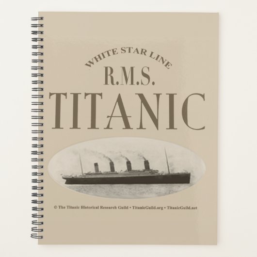 RMS Titanic Ghost Ship Sepia Planner (Voorkant)
