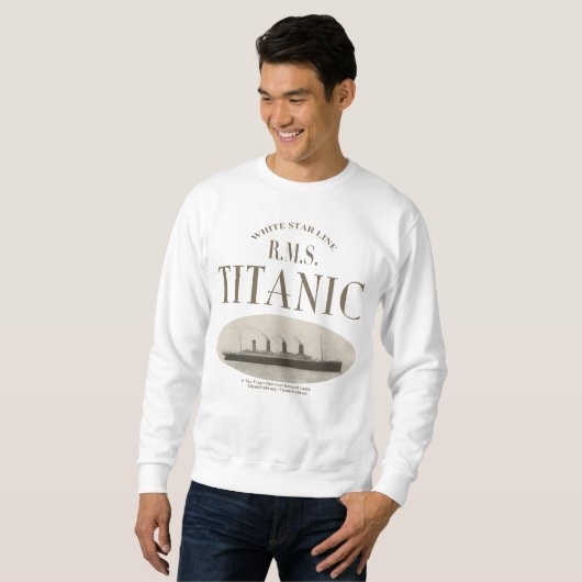 RMS Titanic Ghost Ship Sepia Sweatshirt (Voorkant volledig)