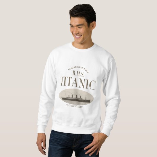 RMS Titanic Ghost Ship Sepia Sweatshirt (Voorkant volledig)