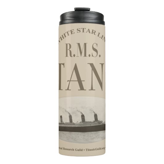 RMS Titanic Ghost Ship Sepia Thermal Tumbler Thermosbeker (Voorkant)