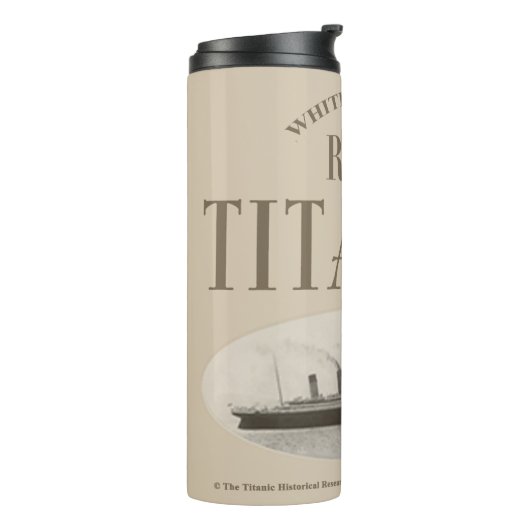 RMS Titanic Ghost Ship Sepia Thermal Tumbler Thermosbeker (Gedraaid links)