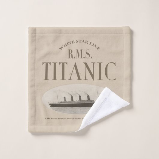 RMS Titanic Ghost Ship Sepia Wash Cloth Washandje (Wasdoekje)