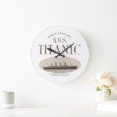 RMS Titanic Ghost Ship Sepia/White Clock Grote Klok (Huis)