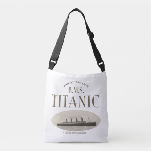 RMS Titanic Ghost Ship Sepia/White Crossbody Bag Crossbody Tas (Voorkant)