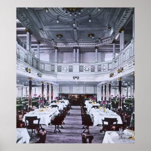 RMS Titanic Grand Dining Room Luxe Poster (Voorkant)